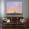 Romantic Landscape Canvas Art Sunset Behind Dresdens Hofkirche by Caspar David Friedrich Painting Handmade Exquisite Wall Decor