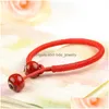 Chain Fashion Women Lucky Bracelets Bead Red String Ceramic Bangles Men Handmade Accessories Lovers Jewelry Drop Delivery Dhlcp