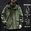 Hunting Jackets M65 Winter Army Green Fashion Warm Hooded Parkas Solid Thick Tooling Padded Jacket Kpop Coat Men Clothing Harajuku Top Male