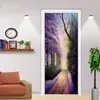 Bakgrundsbilder europeisk stil lila skog po väggmålning tapeter vardagsrum sovrum romantisk dörr klistermärke pvc vattentäta väggklistermärken