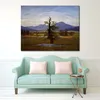 Romantic Landscape Canvas Art Solitary Tree by Caspar David Friedrich Painting Handmade Exquisite Wall Decor