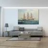 Marine Landscapes Canvas Art Clipper Ship at Sea Hand Painted Frank Vining Smith Painting for Studios Office Decor