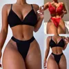 Vrouwen Badmode Sexy Bikini Lingerie Vrouw Badpak Effen Kleuren Draadloos Ondergoed Beha Slipje Tweedelige Pyjama Erotische Strings Sets#g5