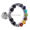 Perline Nuovo arrivo 7 Chakra Bracciale Uomo Guarigione Nce Perline Reiki Buddha Preghiera Pietra naturale Yoga Per le donne Consegna goccia Gioielli Reggiseno Dhmhq