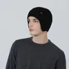 Boinas de inverno chapéu de proteção de orelha para homem cor sólida gorro de lã quente de tricô gorro feminino skullies