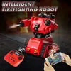 Double E E812 Rc Robot Intelligent Lutte contre l'incendie Lumineux Pulvérisation D'eau Smart App Programmation Télécommande Higt-tech Voiture Jouet