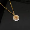 Hanger Kettingen Classic Gold Shell Kleur Crystal Cross Ketting Voor Vrouwen Charm Girl Sieraden