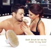 Naturlig exfolierande borst Badborste trägropp Massage Spa Dry Brush - Bad Borste Set Bathing Body JN10