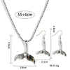 Collier boucles d'oreilles ensemble Anniyo hawaïen queue de poisson colliers de mariage accessoires Guam bijoux pour femmes