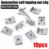 New 10pcs M8 M6 M5 M4 U Type Clips with Thread Stainless Steel 8mm 5mm 6mm 4mm Reed Nuts Scooter ATV Moped for Car Motorcycle