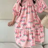 Mädchen Kleider Kleidung Baby Prinzessin Kleid Mädchen Kinder Sommer Blume Kurzarm Kleider Kind Baumwolle Brief Drucken Mode Dünnes Kleid 230609