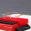 Herren-Designer-Brillen, Signature-Sonnenbrillen, klassische rechteckige Metallserie, Vivid und Panther Fashion Eyewear, Gold-Sonnenbrillen