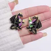 Dragon Wine Enamel Pins Custom Funny Animal and Drink Brooches Lapel Badges Cartoon Jewelry Gift for Kids Friends