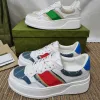 NEW 2023 Retro Embossed Sneakers Designer Shoes Motif Leather Sneakers Lace-up Platform Casual Shoes Green And Red Web Flat Canvas Designer Luxury Casual