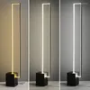Floor Lamps Modern Led Lamp Iron Square Standing For Bedroom Living Room Art Decor Study Metal Light Fixtures Table