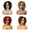 Accessoires de cheveux Femme Femme Curly Wig Wig Wig Naturellement bouclé Synthétique Taudage Traide Full Wig avec une frange