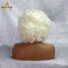 Hårstycken Curly Blonde Syntetisk spets framsida Glueless Pink Monroe Bob Aiva Peruca värmebeständig cosplay kort för svarta kvinnor 230609