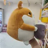 Cute Round Corgi Plush Toy Milk Tea Shiba Inu Fat Dogs Girl Children Gift Decoration 11.81inch 30cm LA641