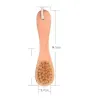 DHL Bath Brush for Women Men Oval Massage Brushes Wooden Handle Natural Fine Bristle with Hanging Rope JN10