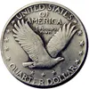 Moeda de um quarto de dólar dos EUA em pé Liberty de 1919 banhada a prata