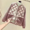 Womens Trench Coats Korean Style Short Parkas Women Fashion Patchwork Lamb Cashmere Down Jacket Female 2023 Autumn Winter Warm Casual