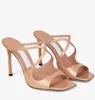 Sommer Essential Anise Damen Sandalen Schuhe Kalbsleder Leder Slip On Hausschuhe Karree Mule Walking High Heels Lady Alias EU35-43