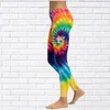 Calças femininas capris moda retrô estampadas leggings esportivas casuais longas XS8XL 230609