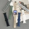 スポーツスクエアバックルストラップバンドリキッドスポーツシリコンブレスレットストラップバンドApple Watchシリーズ2 3 4 5 6 7 8 SE ULTRA IWATCH 42/44/45/49mm 38/40/41mm