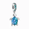 Pandora-925 Sterling Srebrny Dangle Charms Dolphin Turtle Wiselant Wisher Ornament Regulowany koralik bransoletowy, bezpłatne pudełko Pandora po zakupie