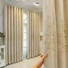 Curtain French Elegant Double Layer Girls Window Curtains For Living Room Bedroom Light Luxury Gold Rose Embroidered Tulle Sheer Drapes