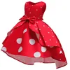 Flickans klänningar Baby Girls Christmas Flower Rands Dress for Wedding Party Toddler Kids Brithday Dot Children Clothing 230609