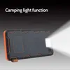 Free Customized LOGO Solar Power Bank Portable 50000mAh Charger Waterproof Fast Charging External Battery Charger Flashlight for Xiaomi iPhone