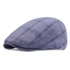 Hommes femmes coton Plaid béret gavroche lierre chapeau décontracté plat conduite Golf Cabbie casquettes Art jeunesse casquette Simple avant Hat275y