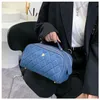 Nouveau sens avancé simple grande capacité portable double fermeture éclair trousse de toilette trousse de toilette multi-fonctionnel rafale sac de rangement pour cosmétiques féminins