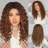 Long Deep Curly Wave Lace Front Wig Synthetic Hair Wigs for Black Women Pre Plucked Lace Closure Wig with Baby Hairfactory dire