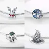 925 silver for pandora charms jewelry beads Pendant women Bracelets bead Color Snowflake Music Ball Charm