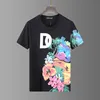 DSQ PHANTOM TURTLE Mens Designer Camiseta Italiano Milão Moda Logotipo Impressão T-shirt Verão Preto Branco T-shirt Hip Hop Streetwear 10288q