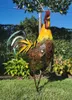 Garden Decorations Metal Sculpture Iron Rooster Statue Home Decoration Outdoor Handicraft Shelf Wall Animal Craft Gift 230609