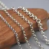 Kettingen Echte 925 Sterling Zilveren Ketting Rolo Link Chain 3mm 3.5mm 4mm 5mm 18" 22"L