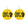 Lustre Pendurado Letra Inicial Black Lives Matter Brincos Para Mulheres Moda Jóias Punho Grande Declaração Círculo Grande Argola De Madeira Dhx5X