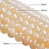 Beads Natural Yellow Opal Optimized Round Stone For Jewelry Making DIY Necklace Bracelet 6mm-10mm Spacer Loose Crystal 15