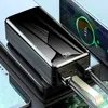 LOGO personalizzato gratuito Power Banks 100000mAh Caricatore portatile Cavi integrati 4 USB LED Poverbank Batteria esterna Powerbank 80000 mAh per iPhone