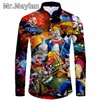 Men's Casual Shirts Funny Circus Clown 3D Shirt Hawaii Men Spring Long Sleeve Oversized 5XL Camisas Masculinas955 230609