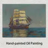 High Quality in The Doldrums Frank Vining Smith Painting Marine Landscapes Canvas Art for Reading Room