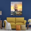 Sailing Marine Canvas Art Ship Frank Vining Smith Painting Handmade Seascape Home Decor