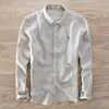 Men's Casual Shirts Quality Spring Autumn Men Long Sleeve Loose Cotton Hombre Classic Embroidery Brother Top