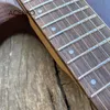 Acepro bezgłowa gitara elektryczna ciemnobrązowy kolor nadwozia stali nierdzewnej Pieczone klon szyi 3 pojedyncze pickupy Guitarra