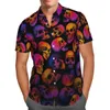 القمصان غير الرسمية للرجال الأنيمي 3D شاطئ هاواي الصيف القميص القميص قصير الأكمام الشارع الشارع 5XL Camisa Chemise Homme33 230609