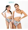 Parent-child swimwear mother and daughter swimsuit printed high waisted sexy mother-daughter Bikini children's swimming suit