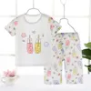 Pajamas Summer Children Sleepwear Boys Suits Breathable Home Clothes Girls Quick drying Baby Kids Short sleeved Clothing Set 230609